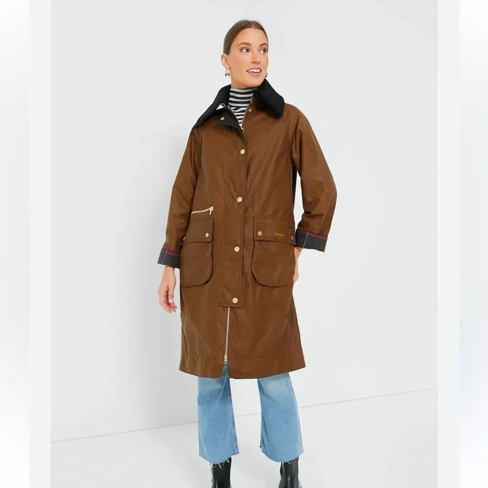 Barbour Tan townfield Waxed Jacket - Picture 12 of 13